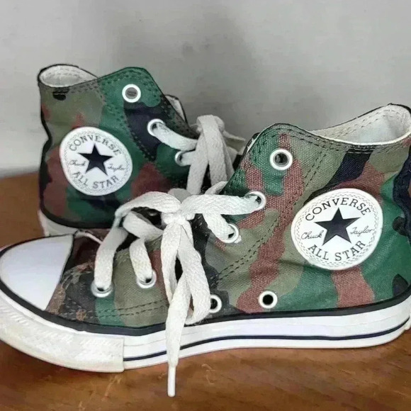 Converse  Camo Burger Fries Skate Shoes Lace Up Sneakers Kids Size 12 - Picture 12 of 12